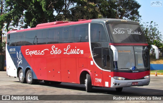 Expresso São Luiz 7390 na cidade de Goiânia, Goiás, Brasil, por Rudnei Aparecido da Silva. Número da foto: #7646349.
