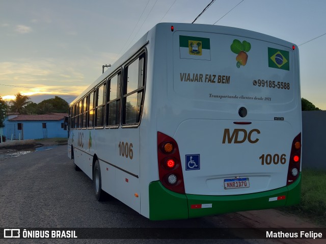 MDC - Viação Campos 1006 na cidade de Natal, Rio Grande do Norte, Brasil, por Matheus Felipe. ID da foto: 7647078.