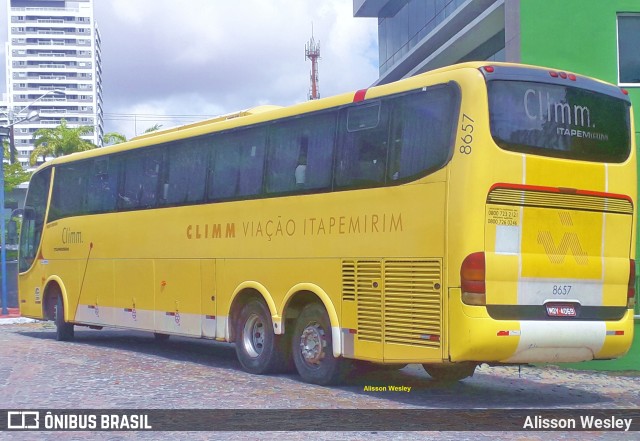 Viação Itapemirim 8657 na cidade de Fortaleza, Ceará, Brasil, por Alisson Wesley. Número da foto: #7648105.