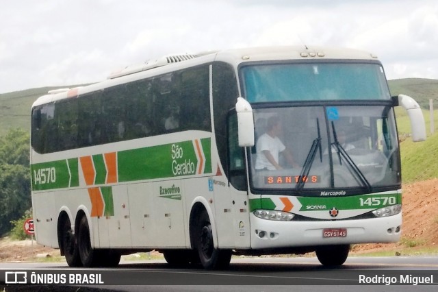 Cia. São Geraldo de Viação 14570 na cidade de Barra do Piraí, Rio de Janeiro, Brasil, por Rodrigo Miguel. ID da foto: 7649066.