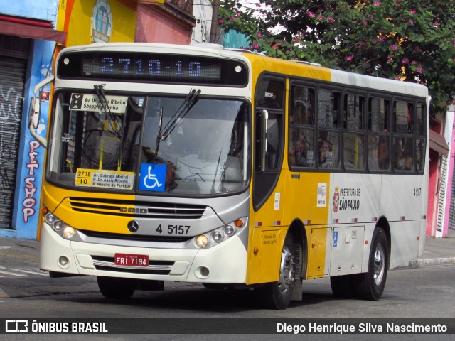 Allibus Transportes 4 5157 na cidade de São Paulo, São Paulo, Brasil, por Diego Henrique. Número da foto: #7648932.