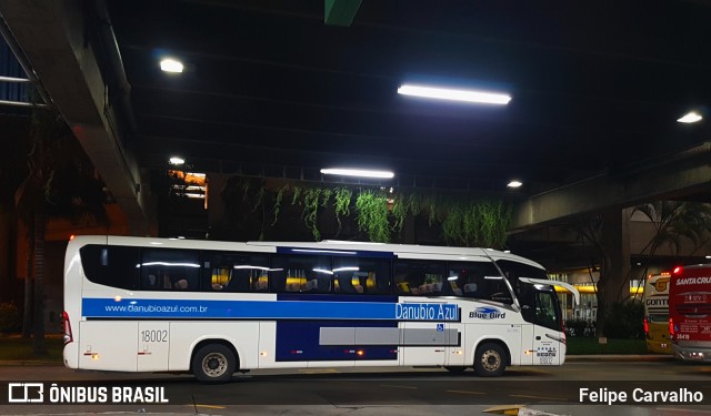 VIDA - Viação Danúbio Azul 18002 na cidade de São Paulo, São Paulo, Brasil, por Felipe Carvalho. ID da foto: 7649258.