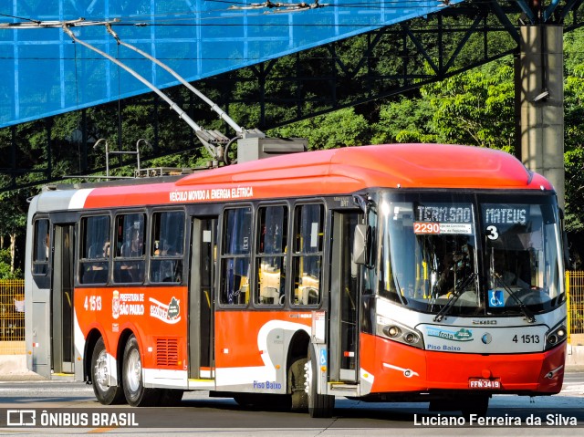 Himalaia Transportes > Ambiental Transportes Urbanos 4 1513 na cidade de São Paulo, São Paulo, Brasil, por Luciano Ferreira da Silva. ID da foto: 7651681.