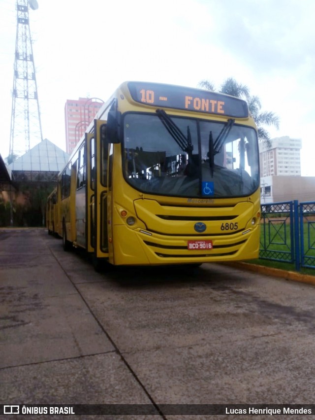 Transportes Coletivos Pérola do Oeste 6805 na cidade de Guarapuava, Paraná, Brasil, por Lucas Henrique Mendes. Número da foto: #7651915.