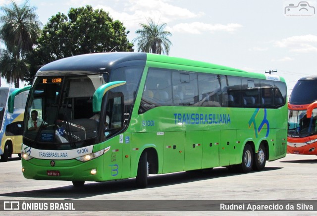 Transbrasiliana Transportes e Turismo 51001 na cidade de Goiânia, Goiás, Brasil, por Rudnei Aparecido da Silva. Número da foto: #7650719.