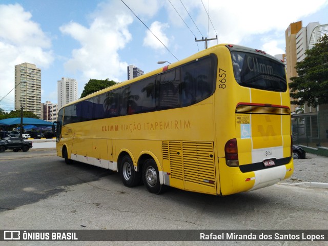 Viação Itapemirim 8657 na cidade de Fortaleza, Ceará, Brasil, por Rafael Miranda dos Santos Lopes. ID da foto: 7650825.