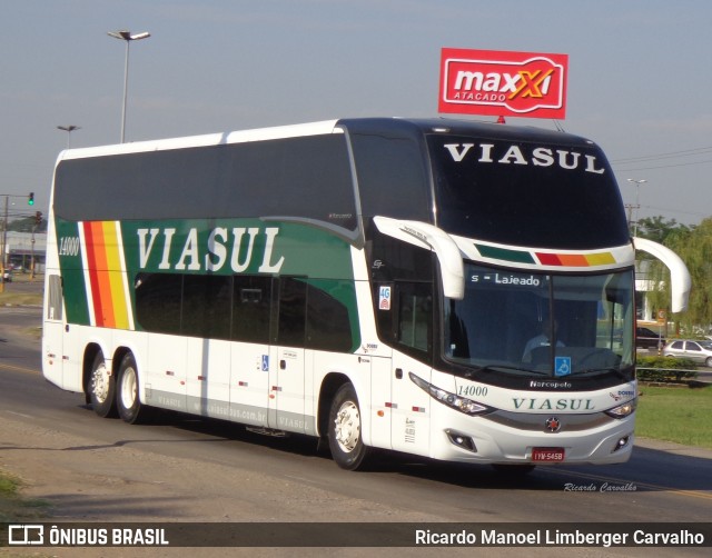 Viasul - Auto Viação Venâncio Aires 14000 na cidade de Santa Cruz do Sul, Rio Grande do Sul, Brasil, por Ricardo Manoel Limberger Carvalho. Número da foto: #7651458.
