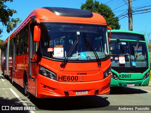 Auto Viação Redentor HE600 na cidade de Curitiba, Paraná, Brasil, por Andrews  Fuscolin. Número da foto: #7652244.