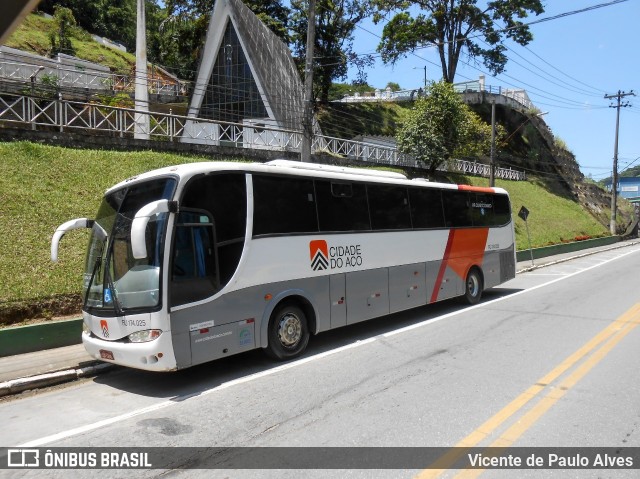 Viação Cidade do Aço RJ 174.025 na cidade de Mendes, Rio de Janeiro, Brasil, por Vicente de Paulo Alves. ID da foto: 7578037.