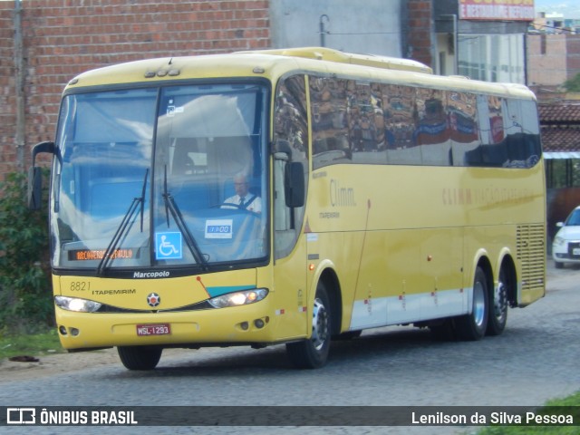 Viação Itapemirim 8821 na cidade de Caruaru, Pernambuco, Brasil, por Lenilson da Silva Pessoa. ID da foto: 7579164.