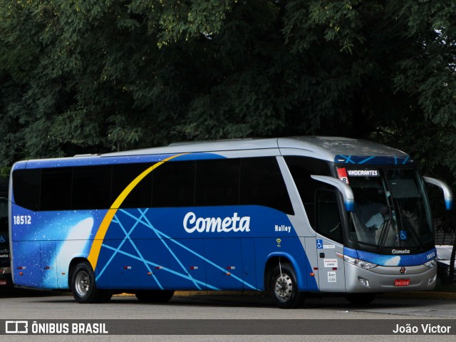 Viação Cometa 18512 na cidade de São Paulo, São Paulo, Brasil, por João Victor. ID da foto: 7658081.