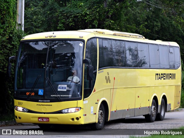 Viação Itapemirim 5017 na cidade de Recife, Pernambuco, Brasil, por Hipólito Rodrigues. ID da foto: 7653755.