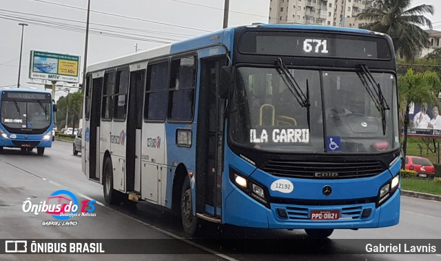 Viação Praia Sol 12192 na cidade de Vila Velha, Espírito Santo, Brasil, por Gabriel Lavnis. Número da foto: #7652874.