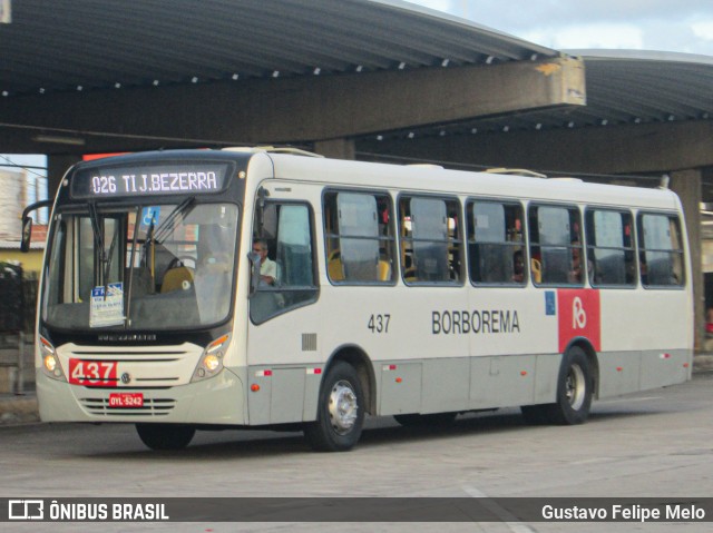 Borborema Imperial Transportes 437 na cidade de Recife, Pernambuco, Brasil, por Gustavo Felipe Melo. ID da foto: 7656027.