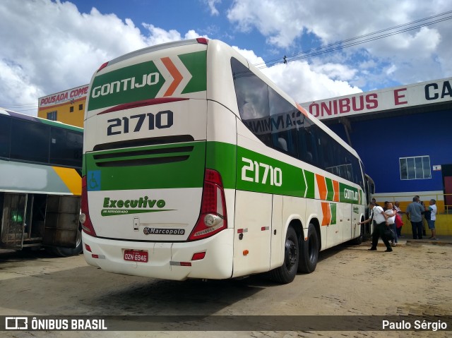 Empresa Gontijo de Transportes 21710 na cidade de Santa Cruz de Salinas, Minas Gerais, Brasil, por Paulo Sérgio. ID da foto: 7653216.