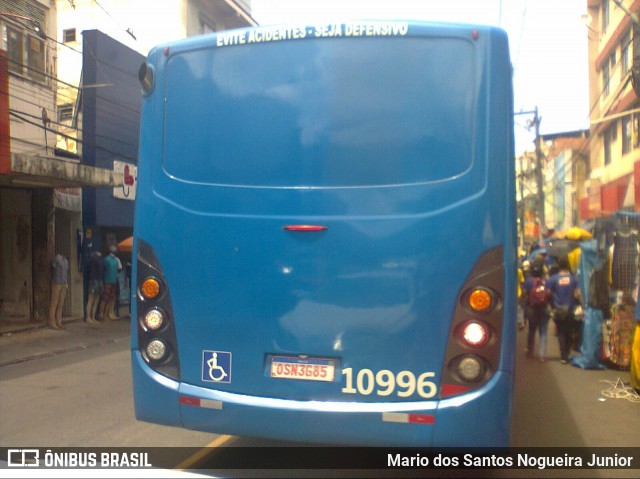 Concessionária Salvador Norte - CSN Transportes 10996 na cidade de Salvador, Bahia, Brasil, por Mario dos Santos Nogueira Junior. ID da foto: 7657301.