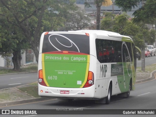 Expresso Princesa dos Campos 6670 na cidade de Ponta Grossa, Paraná, Brasil, por Gabriel Michalski. ID da foto: 7657508.