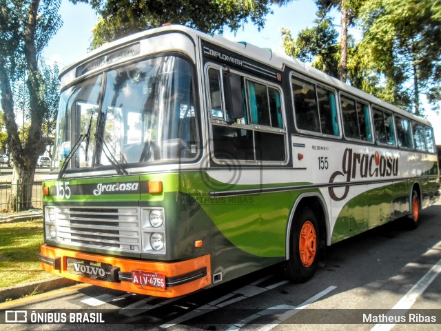 Viação Graciosa 155 na cidade de Curitiba, Paraná, Brasil, por Matheus Ribas. ID da foto: 7658972.