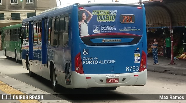 SOPAL - Sociedade de Ônibus Porto-Alegrense Ltda. 6753 na cidade de Porto Alegre, Rio Grande do Sul, Brasil, por Max Ramos. Número da foto: #7663778.