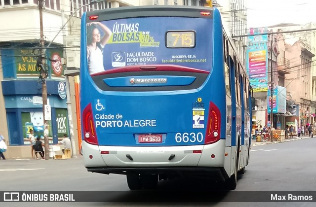 SOPAL - Sociedade de Ônibus Porto-Alegrense Ltda. 6630 na cidade de Porto Alegre, Rio Grande do Sul, Brasil, por Max Ramos. Número da foto: #7663930.