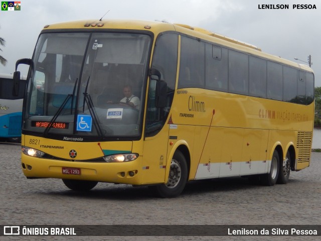 Viação Itapemirim 8821 na cidade de Caruaru, Pernambuco, Brasil, por Lenilson da Silva Pessoa. ID da foto: 7663050.