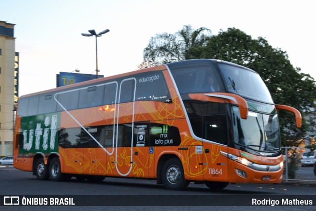 UTIL - União Transporte Interestadual de Luxo 11864 na cidade de Uberaba, Minas Gerais, Brasil, por Rodrigo Matheus. ID da foto: 7658928.