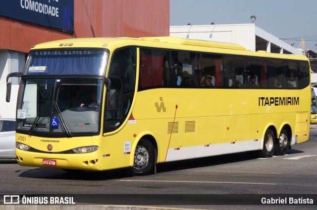 Viação Itapemirim 47001 na cidade de Rio de Janeiro, Rio de Janeiro, Brasil, por Gabriel Batista. ID da foto: 7662912.