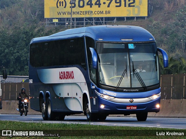 Viação Águia Branca 24660 na cidade de Aparecida, São Paulo, Brasil, por Luiz Krolman. Número da foto: #7658949.