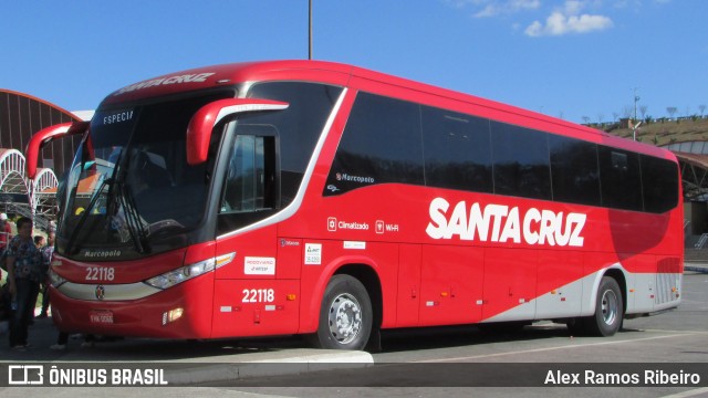 Viação Santa Cruz 22118 na cidade de Aparecida, São Paulo, Brasil, por Alex Ramos Ribeiro. Número da foto: #7664373.