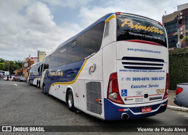 Primotur Transportes e Turismo 12400 na cidade de Aparecida, São Paulo, Brasil, por Vicente de Paulo Alves. ID da foto: 7664581.