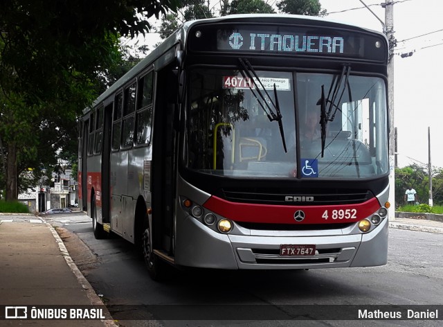 Express Transportes Urbanos Ltda 4 8952 na cidade de São Paulo, São Paulo, Brasil, por Matheus  Daniel. Número da foto: #7661845.