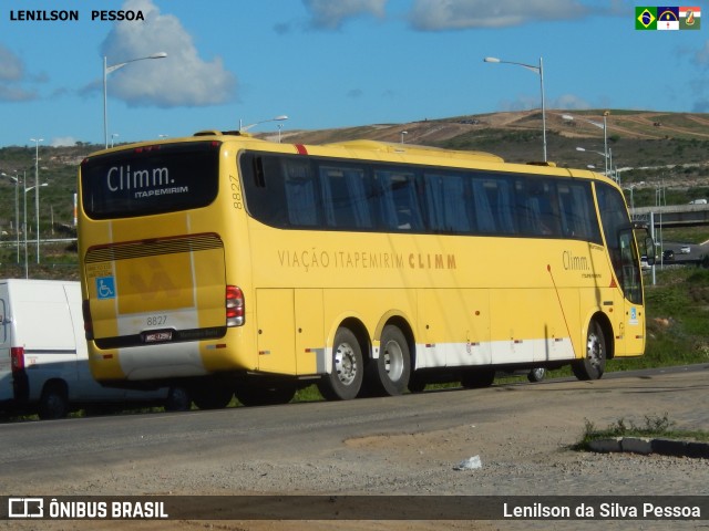 Viação Itapemirim 8827 na cidade de Caruaru, Pernambuco, Brasil, por Lenilson da Silva Pessoa. Número da foto: #7581324.