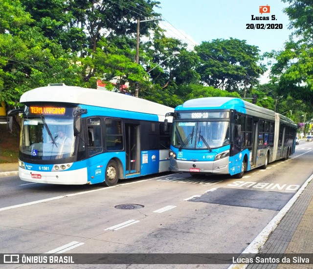 Viação Grajaú S.A. 6 1757 na cidade de São Paulo, São Paulo, Brasil, por Lucas Santos da Silva. ID da foto: 7579661.