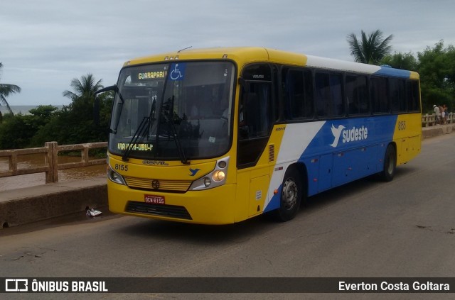 Viação Sudeste 8155 na cidade de Piúma, Espírito Santo, Brasil, por Everton Costa Goltara. ID da foto: 7581139.