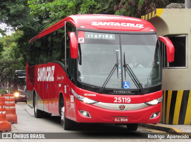 Viação Santa Cruz 25119 na cidade de São Paulo, São Paulo, Brasil, por Rodrigo  Aparecido. Número da foto: #7580352.