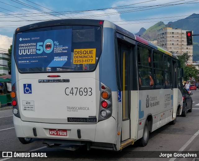 Viação Redentor C47693 na cidade de Rio de Janeiro, Rio de Janeiro, Brasil, por Jorge Gonçalves. Número da foto: #7580735.