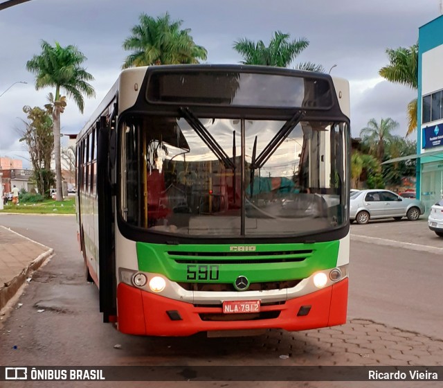 TRANSCOLUZ - Transporte Coletivo de Luziânia 590 na cidade de Luziânia, Goiás, Brasil, por Ricardo Vieira. ID da foto: 7583781.