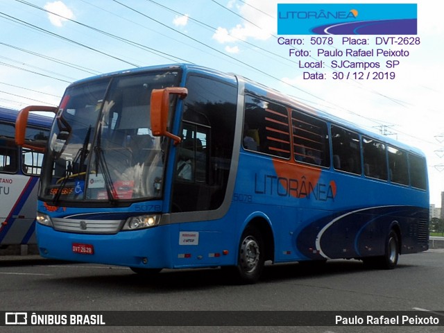 Litorânea Transportes Coletivos 5078 na cidade de São José dos Campos, São Paulo, Brasil, por Paulo Rafael Peixoto. ID da foto: 7584358.