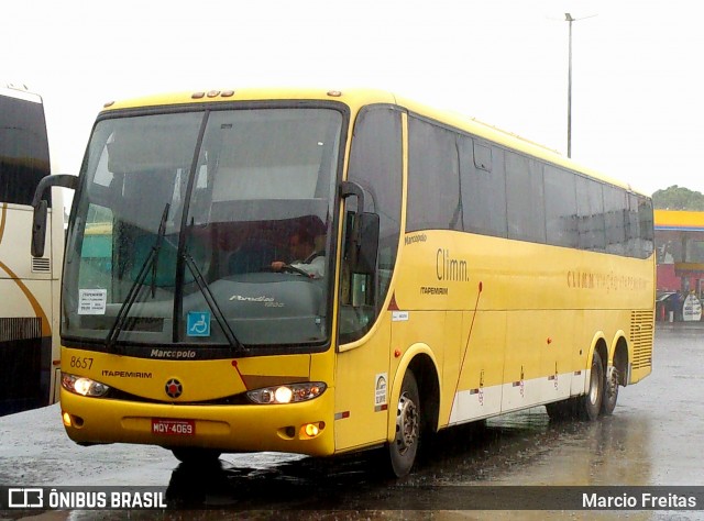 Viação Itapemirim 8657 na cidade de Ribeirão Preto, São Paulo, Brasil, por Marcio Freitas. ID da foto: 7584033.