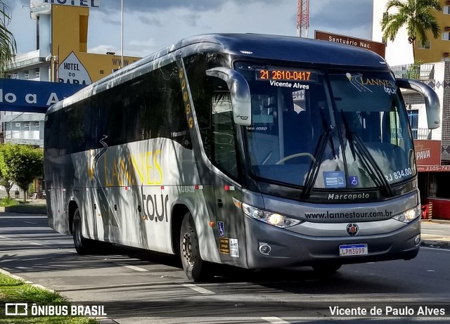 Lannes Tour RJ 834.001 na cidade de Aparecida, São Paulo, Brasil, por Vicente de Paulo Alves. Número da foto: #7583581.