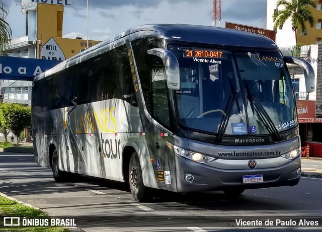 Lannes Tour RJ 834.001 na cidade de Aparecida, São Paulo, Brasil, por Vicente de Paulo Alves. ID da foto: 7583581.