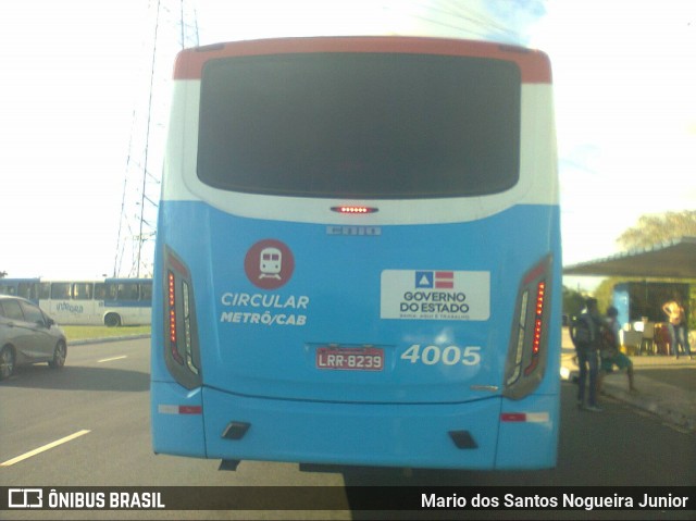 ATT - Atlântico Transportes e Turismo 4005 na cidade de Salvador, Bahia, Brasil, por Mario dos Santos Nogueira Junior. Número da foto: #7583378.