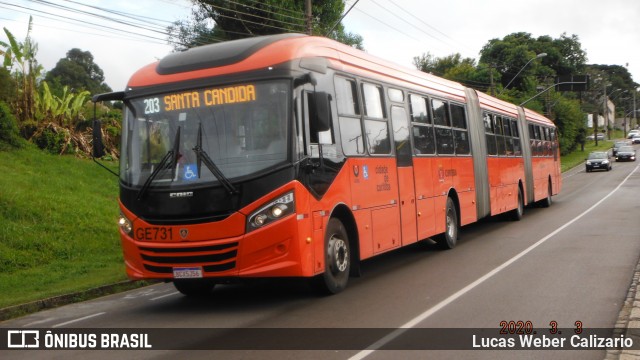 Viação Cidade Sorriso GE731 na cidade de Curitiba, Paraná, Brasil, por Lucas Weber Calizario. ID da foto: 7584296.