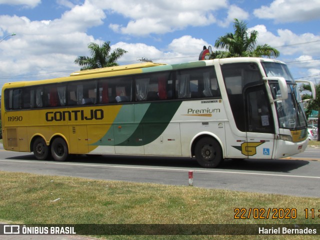 Empresa Gontijo de Transportes 11990 na cidade de São Mateus, Espírito Santo, Brasil, por Hariel Bernades. ID da foto: 7585583.