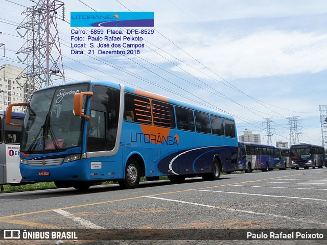 Litorânea Transportes Coletivos 5859 na cidade de São José dos Campos, São Paulo, Brasil, por Paulo Rafael Peixoto. ID da foto: 7586241.