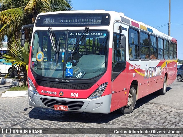 Viação Montes Brancos 806 na cidade de Araruama, Rio de Janeiro, Brasil, por Carlos Alberto de Oliveira Júnior. ID da foto: 7586907.