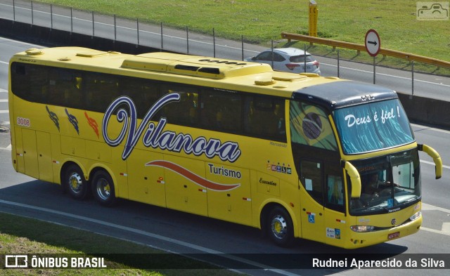 Vilanova Turismo 3008 na cidade de Aparecida, São Paulo, Brasil, por Rudnei Aparecido da Silva. Número da foto: #7587026.