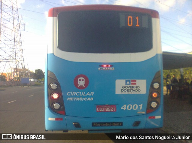 ATT - Atlântico Transportes e Turismo 4001 na cidade de Salvador, Bahia, Brasil, por Mario dos Santos Nogueira Junior. Número da foto: #7585939.