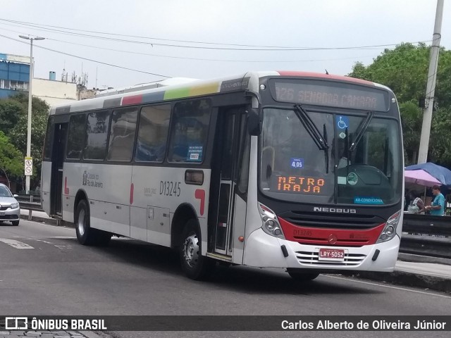 Transportes Barra D13245 na cidade de Rio de Janeiro, Rio de Janeiro, Brasil, por Carlos Alberto de Oliveira Júnior. ID da foto: 7586925.