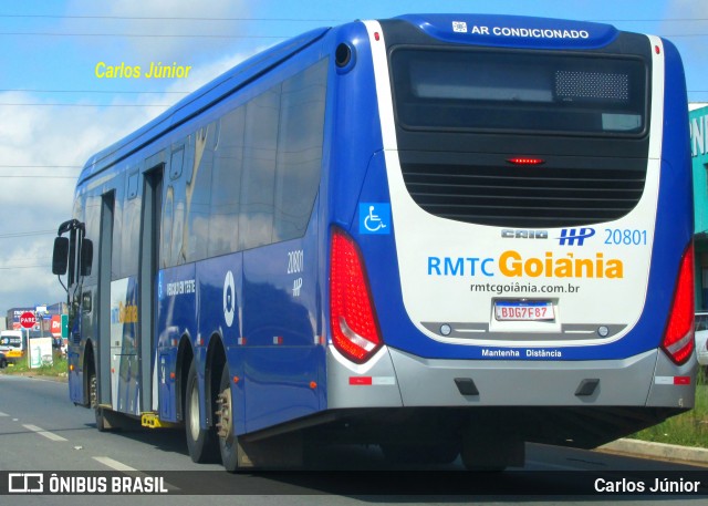 HP Transportes Coletivos 20801 na cidade de Aparecida de Goiânia, Goiás, Brasil, por Carlos Júnior. ID da foto: 7589670.